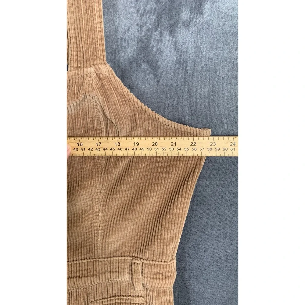 Aerie Aerie Corduroy Kick Flare Overalls Tan Jumpsuit XXL New